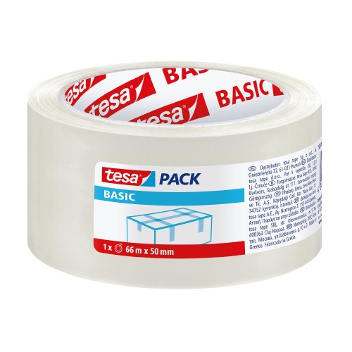 Banda adeziva pentru ambalare Tesa 50 mm x 66 m, transparent