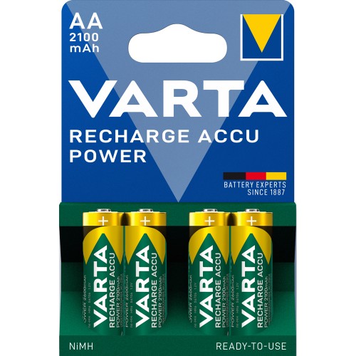 Acumulatori Varta Power, HR6, AA, 2100 mAh, 4 bucati/set