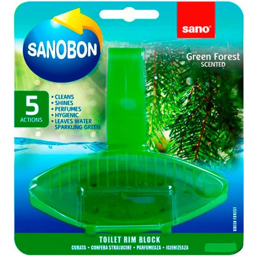 Odorizant toaleta Sano Bon 55 g, Green Forest