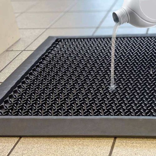 Covor PVC pentru dezinfectant Coba HygiWell, negru, 0.55 x 0.8 m