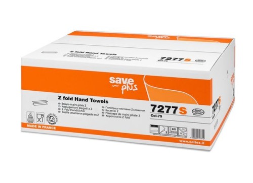 Rezerva prosoape pliate Z, Celtex 7277S, 2 straturi, alb, 120 buc/pachet, 25 pachete/cutie