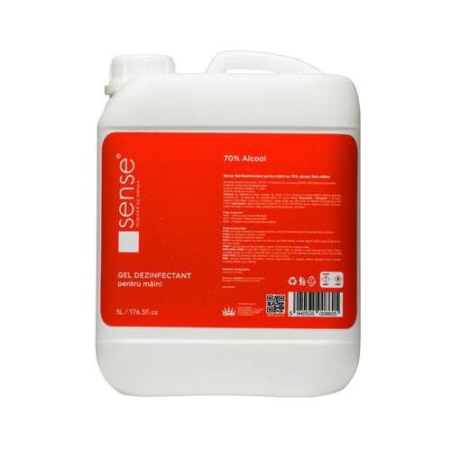 Gel dezinfectant pentru maini Sense, 70% alcool, bidon, 5 L