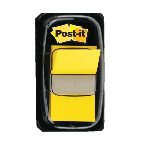 Index Clasic Post-it®, galben, 25,4 mm x 43,2 mm, 50 in dispenser, 1 bucata/pachet