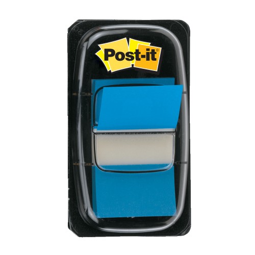 Index Clasic Post-it®, albastru, 25,4 mm x 43,2 mm, 50 file, 1 bucata/pachet