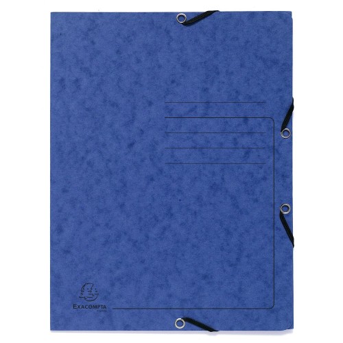 Dosar plic cu elastic Exacompta, carton, albastru