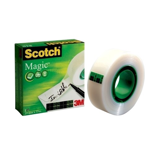 Banda adeziva invizibila mată 3M Scotch® Magic™, 19 mm x 33 m, 1 rola/ pachet