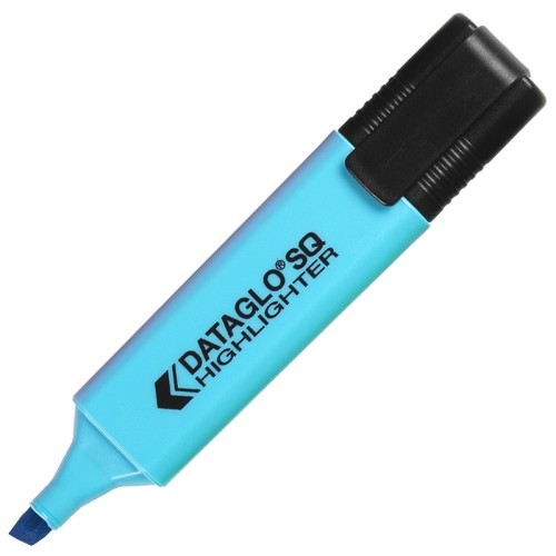 Textmarker Dataglo, corp dreptunghiular, varf 1-5 mm, albastru