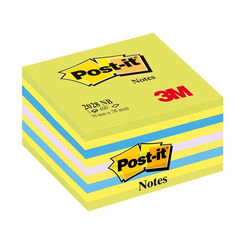 Cub notite adezive Post-it®, Lollipop culori neon, 76 x76 mm, 450 file/bucata, 100% PEFC