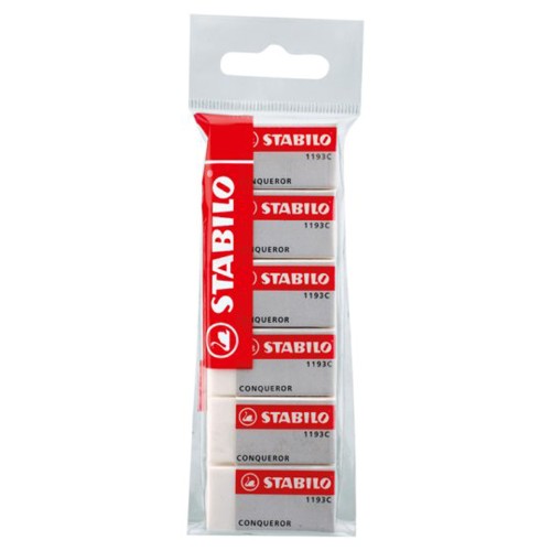 Radiera Stabilo conqueror 1193, 6 bucati/blister