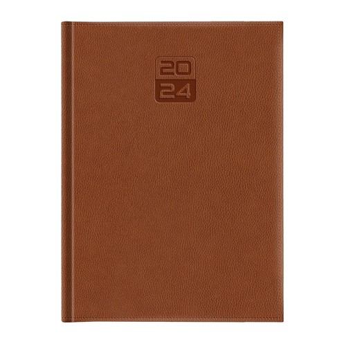 Agenda Dakota, A4, datata, hartie ivory, coperta maro