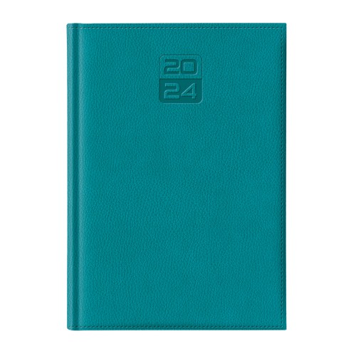 Agenda Dakota, A5, datata, hartie ivory, coperta turcoaz