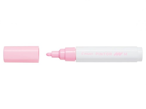 Marker cu vopsea Pilot Pintor Pastel M 1.4 mm, varf rotund, roz pastel
