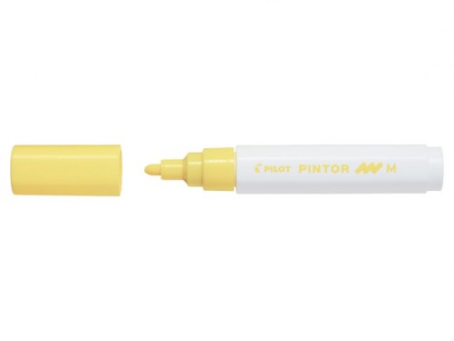 Marker cu vopsea Pilot Pintor M 1.4 mm, varf rotund, galben