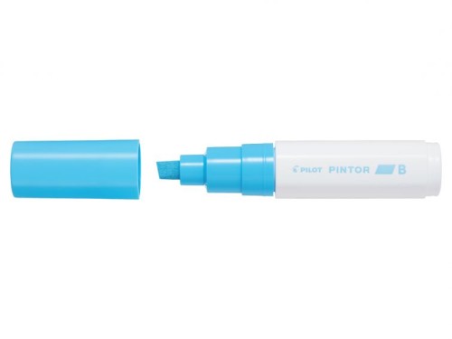 Marker cu vopsea Pilot Pintor Pastel B 8 mm, varf tesit, albastru pastel