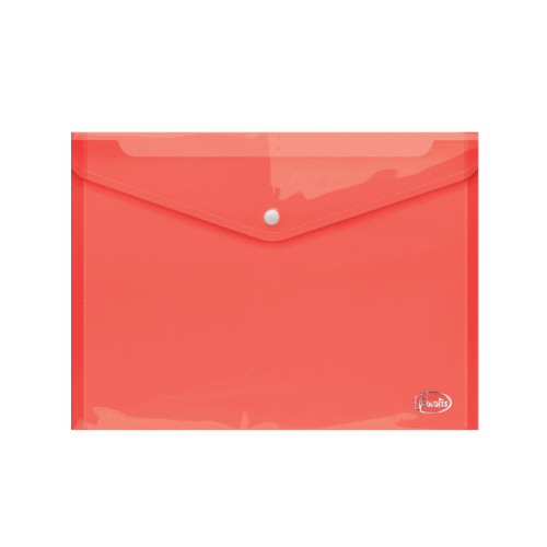 Mapa plastic cu capsa Forofis, rosu transparent