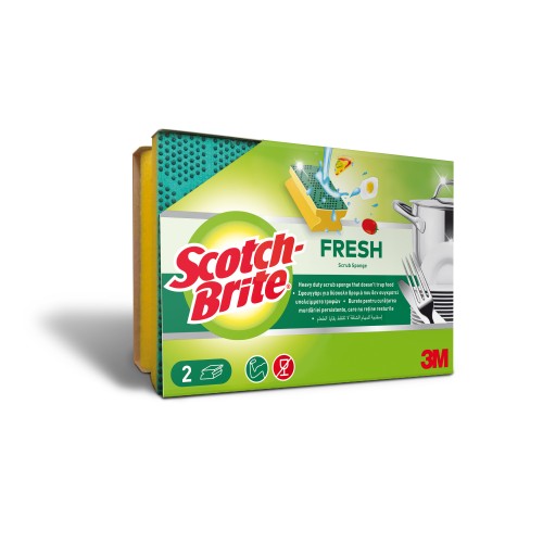 Burete protectie unghii curatenie puternica Scotch-Brite® Fresh, 2 bucati/pachet