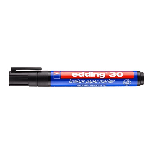 Marker permanent edding 30, corp plastic, varf rotund, 1.5-3 mm, negru