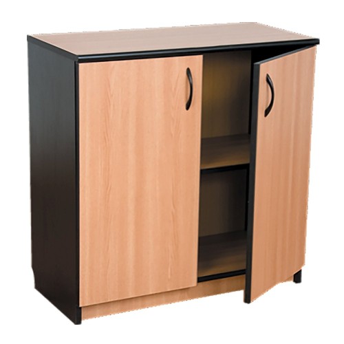 Dulap Office Line, PAL, stejar/negru, 80x36x78 cm