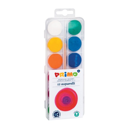 Acuarele Morocolor Primo, diametru pastila 25 mm, 12 culori