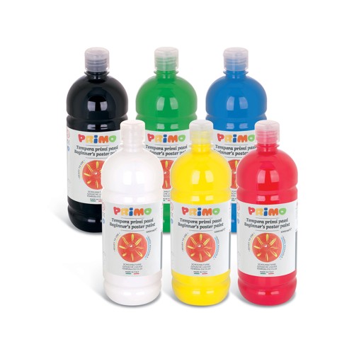 Set tempera Morocolor Primo, 6 culori, flacon 1 L