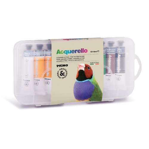 Set tempera pe baza de apa Morocolor Primo, 10 culori/set, 18 ml/culoare