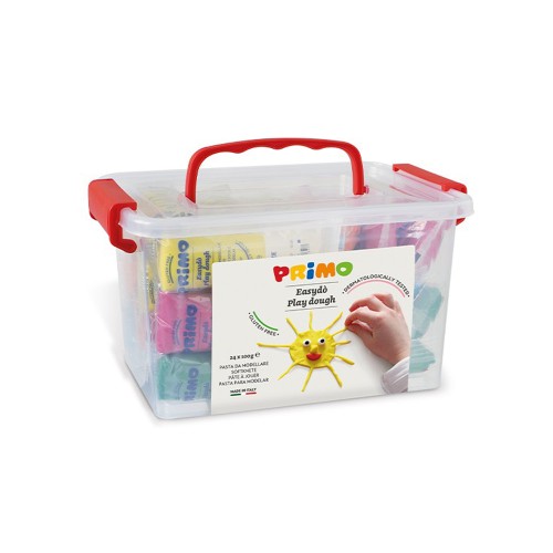 Set plastilina Morocolor Primo, 24 bucati, 6 culori, in cutie plastic