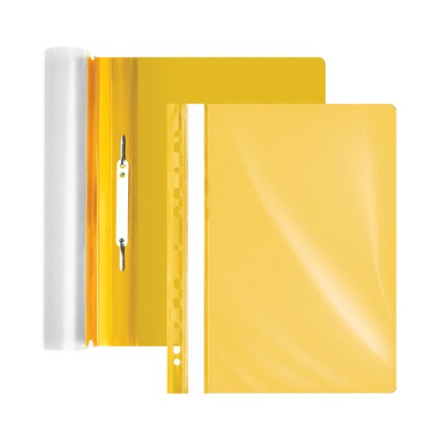 Dosar plastic Forofis A4 cu sina si perforatii, galben