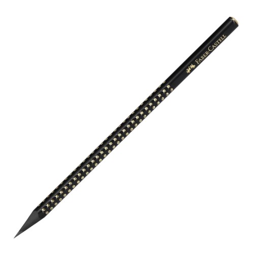 CREION GRAFIT B GRIP SPARKLE LEMN NEGRU MIDNIGHT GOLD FABER-CASTELL