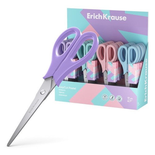 Foarfeca ErichKrause 17 cm easy'cut pastel