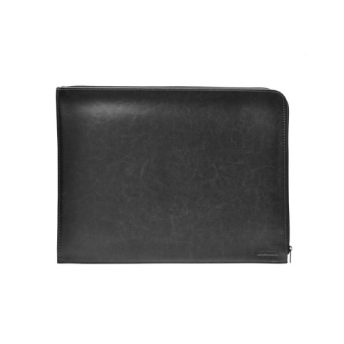Mapa A4 Fraga premium imitatie piele cu fermoar, negru