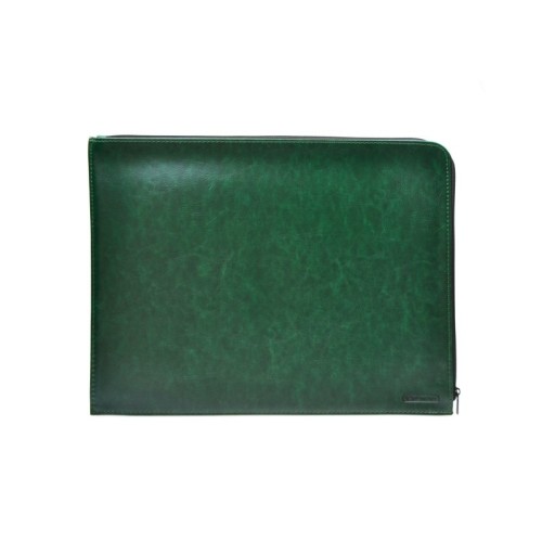 Mapa A4 Fraga premium imitatie piele cu fermoar, verde