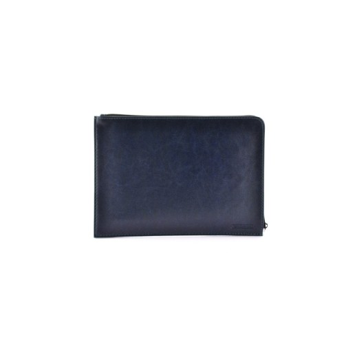Mapa A5 Fraga premium imitatie piele cu fermoar, bleumarin
