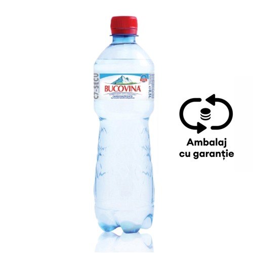 Apa minerala carbogazoasa Bucovina, 0.5 l, 12 sticle/bax, eticheta SGR