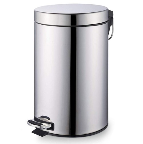 Cos inox cu pedala si galeata interioara, 20L