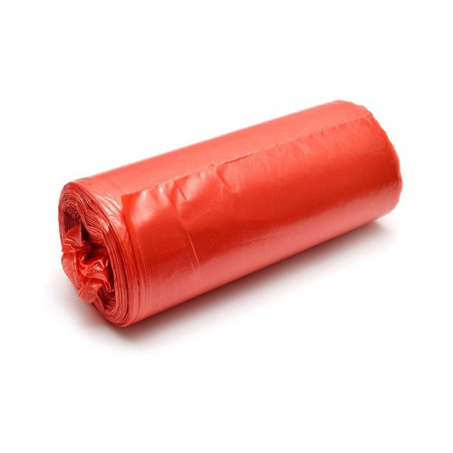 Saci menaj LDPE, rosu, 60 litri, 20 bucati/rola