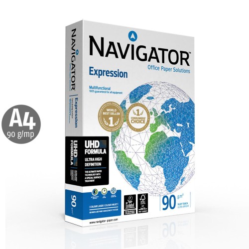Hartie copiator Navigator Expression, A4, 90 g, 500 coli/top, 5 topuri/cutie