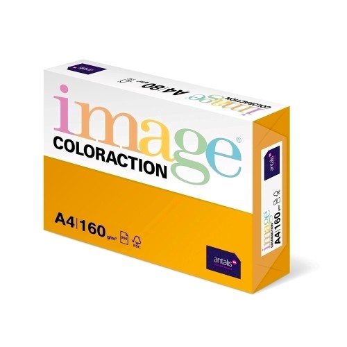 Carton color Coloraction, A4, 160 g/mp, portocaliu-Venezia, 250 coli/top