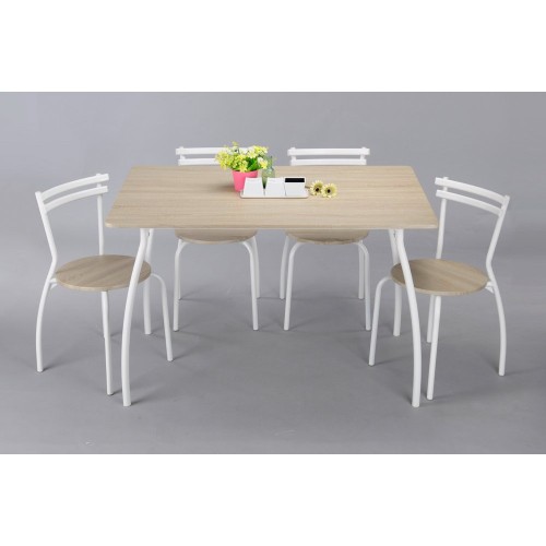 Set masa Vega cu 4 scaune natur