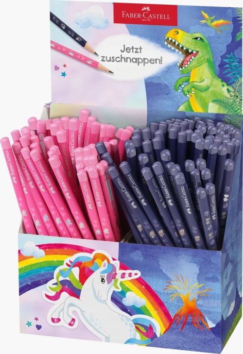 DISPLAY 144 BUC CREION GRAFIT UNICORNI SI DINOZAURI FABER-CASTELL
