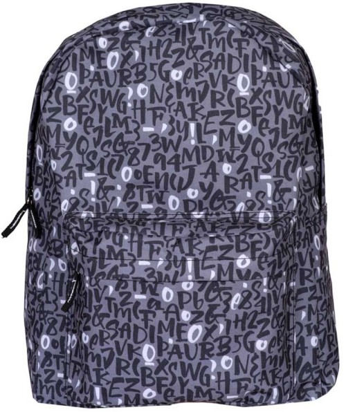 Ghiozdan CLASSIC gri / litere, 30x16x43 cm - S-COOL