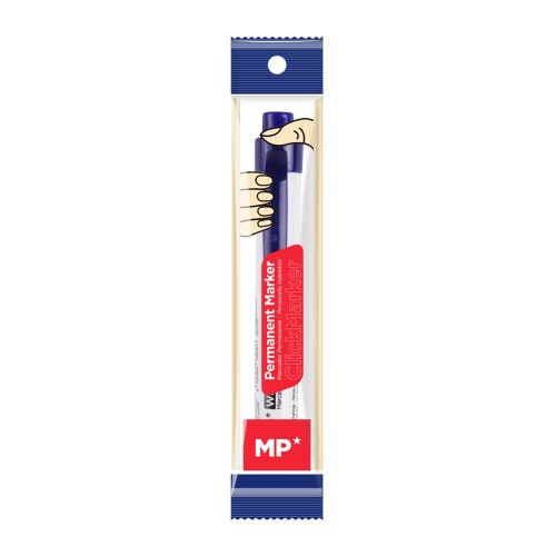 Marker Main Paper, retractabil, varf rotund, 1.5 mm, albastru