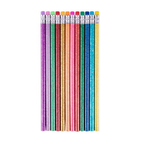 Blister 8 creioane grafit HB Apli Gliter cu radiera