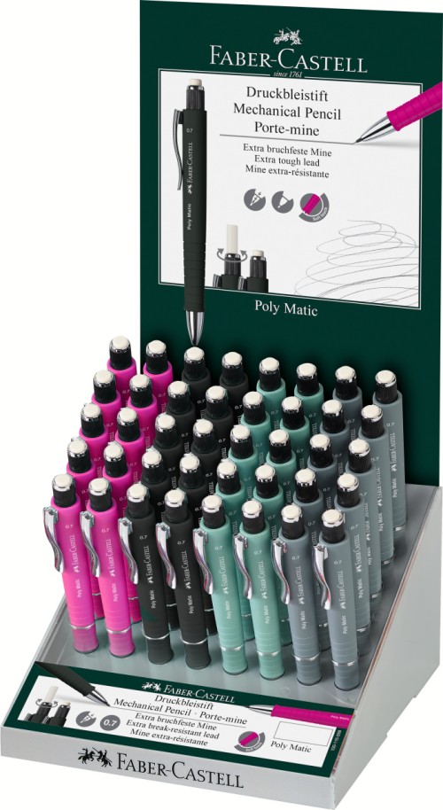 DISPLAY 40 BUC CREION MECANIC 0.7 MM POLY MATIC 2 FABER-CASTELL