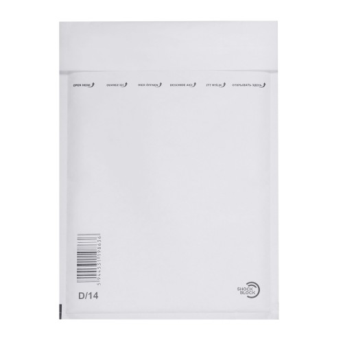 Plic cu protectie, 180 x 265 mm (interior), alb, banda silicon, 90 g/mp, 100 bucati/cutie