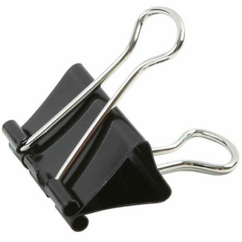 Clipsuri metalice negre, 41 mm, 12 bucati