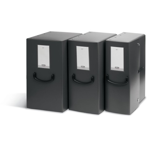 Cutie pentru arhivare cu maner ergonomic TRILEX, PP, latime 12CM, gri inchis 